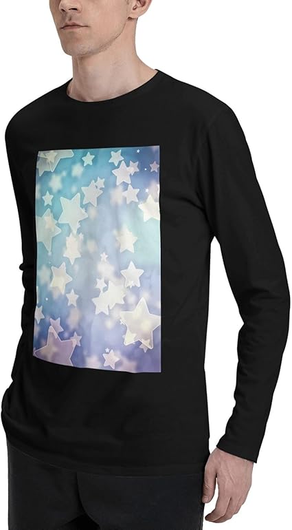 Amazon | [zhandiffy] 星 紺色 個性 星柄 Tシャツ 長袖 メンズ